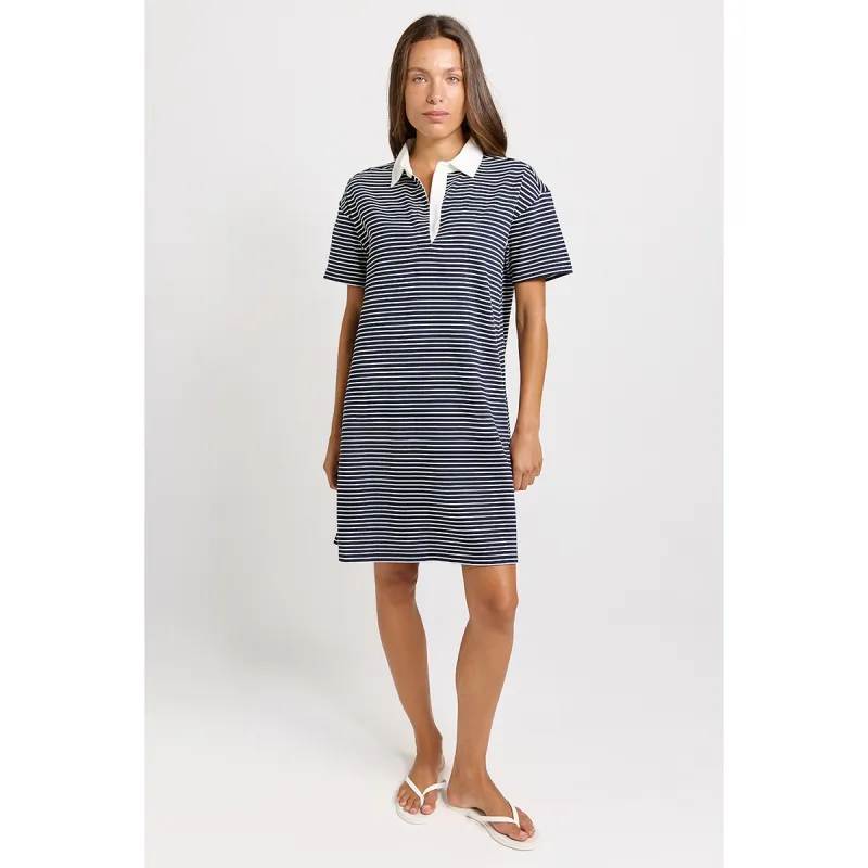 Freddy Polo Dress - Navy/White Stripe