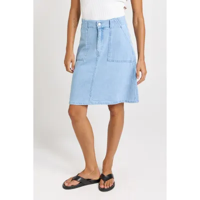 Aida Denim Skirt - Medium Wash