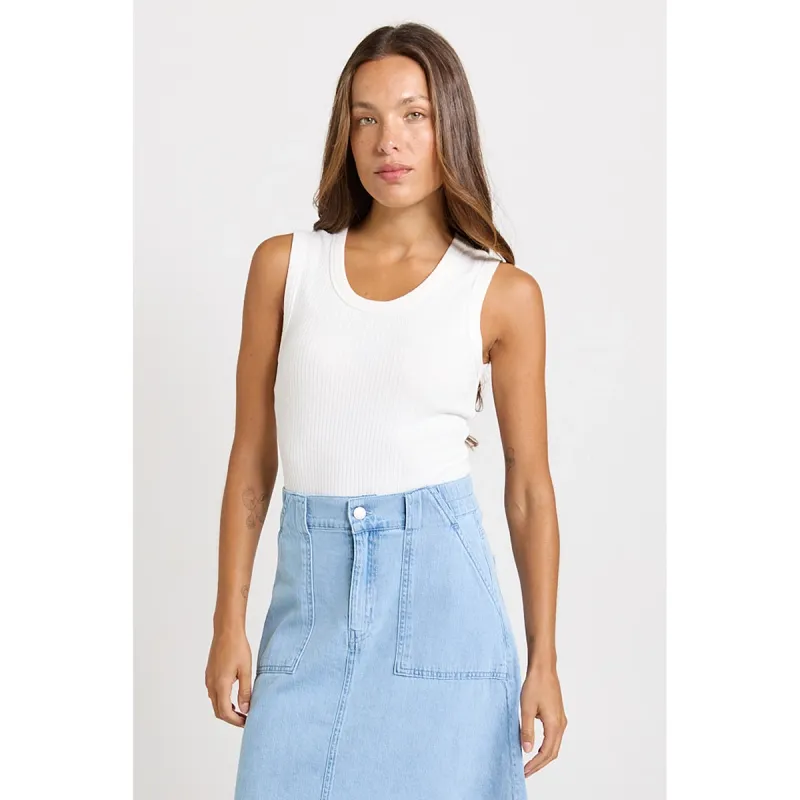 Francis Rib Tank - White