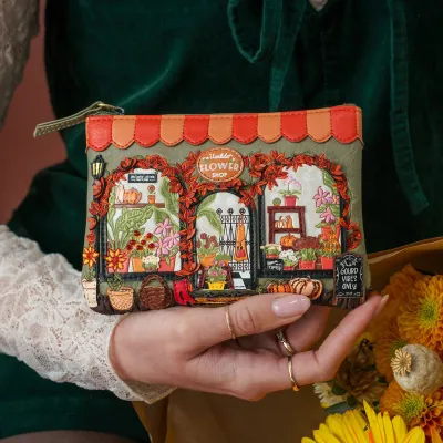 Zipper Coin Purse - Flower Shop Amber