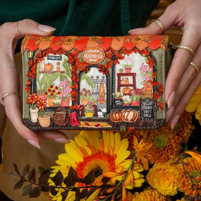 Medium Ziparound Wallet - Flower Shop Amber
