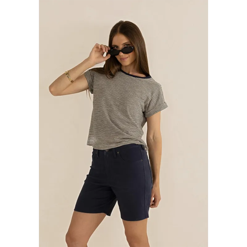 Pinnacle Stripe Tee - Midnight
