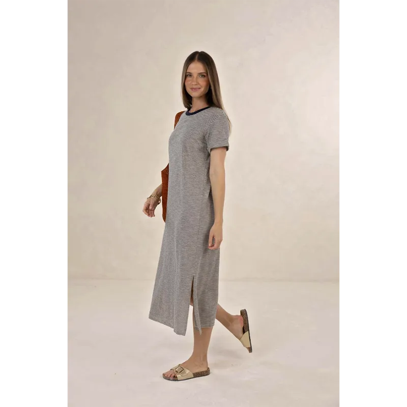 Profile Stripe Dress - Midnight