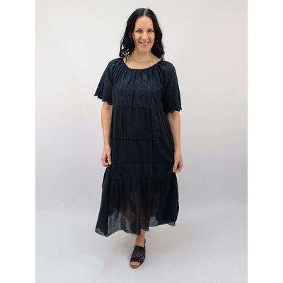 Iris Tiered Schiffy Dress - $199