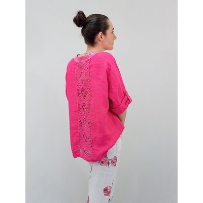 Vida Crochet Back Shirt - $169