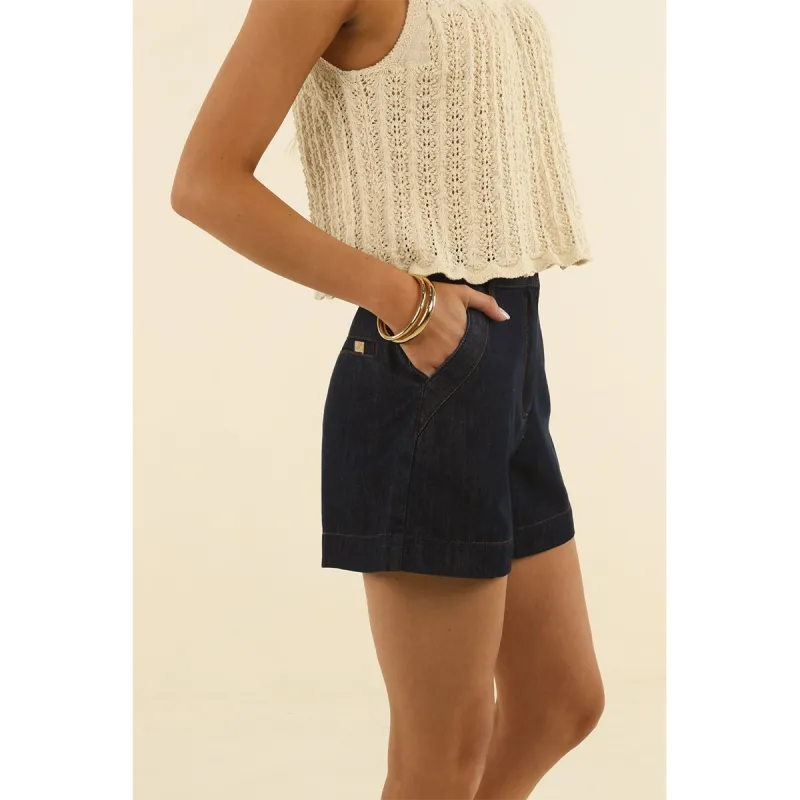Ivy Denim Short - Dark Blue