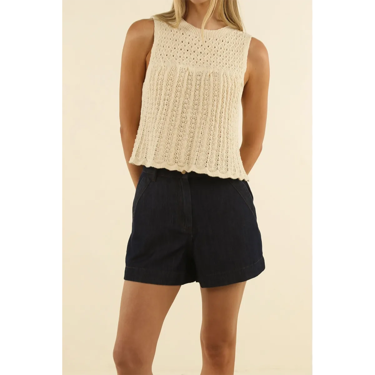 Ivy Denim Short - Dark Blue