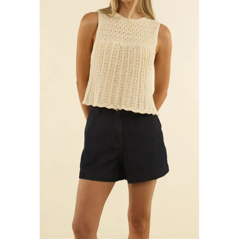 Ivy Denim Short - Dark Blue