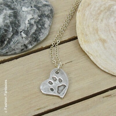 Heart Shaped Pendant Silver