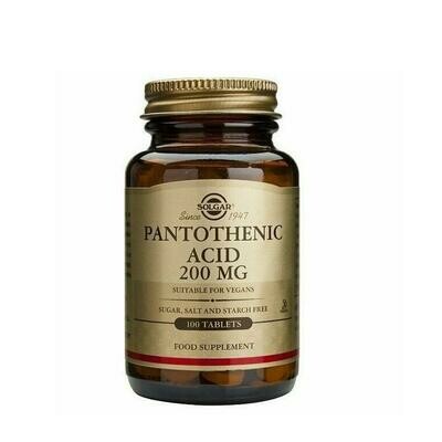 SOLGAR ACIDO PANTOTENICO 200MG 100COMP