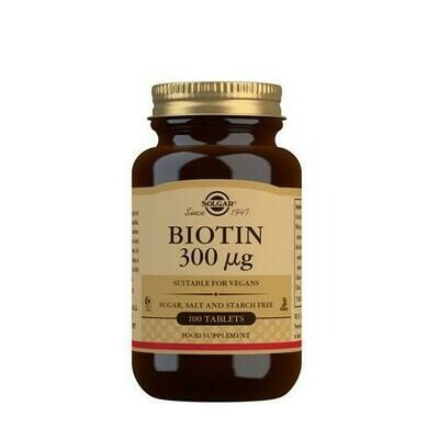 SOLGAR BIOTINA 300MCG 100COMP