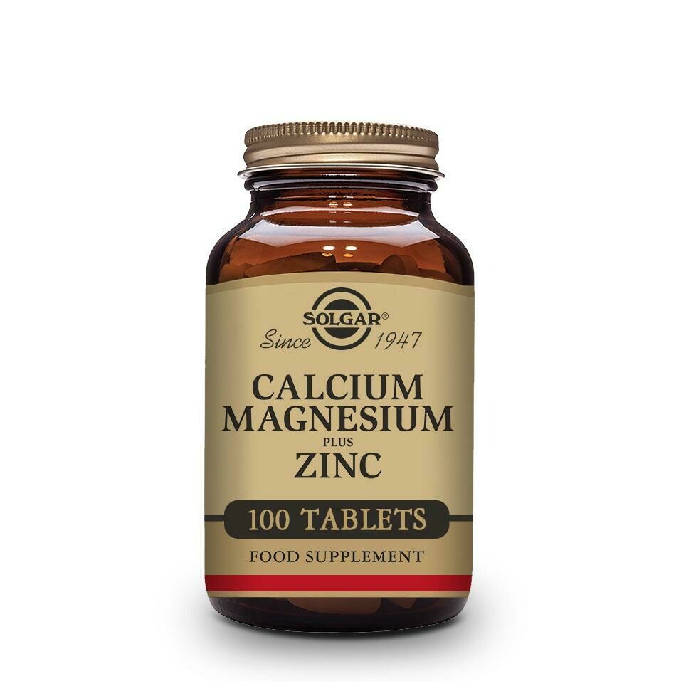 SOLGAR CALCIUM MAGNESIUM PLUS Y ZINC 100 TABLETAS