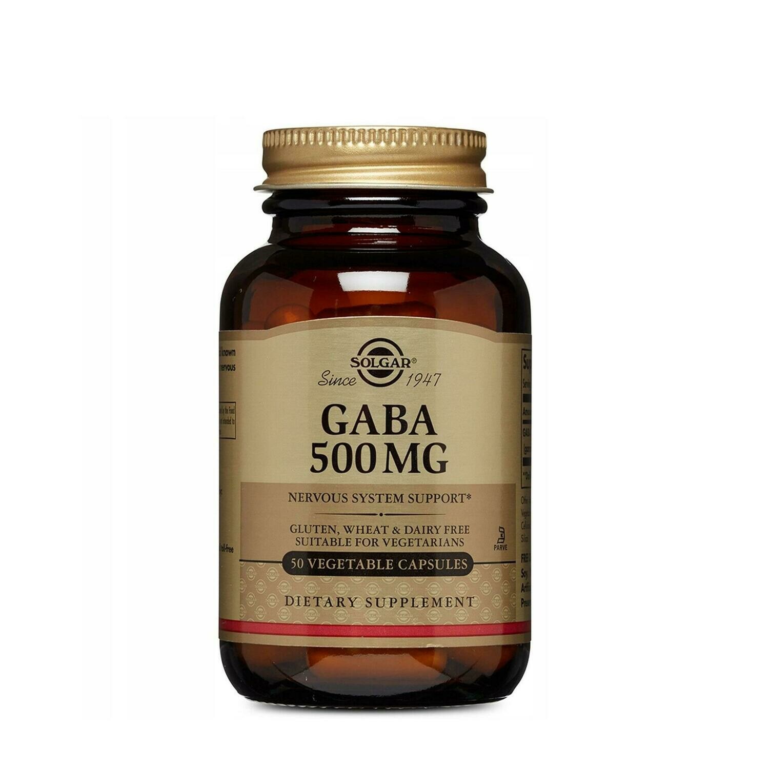 SOLGAR GABA 500 MG 50 CAPS
