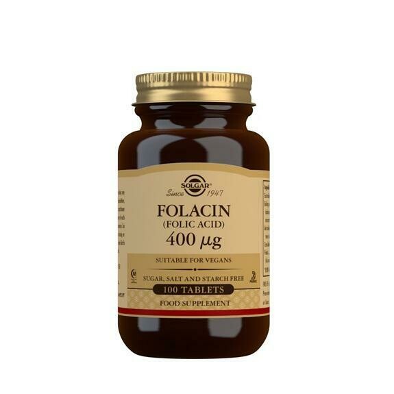 SOLGAR FOLACIN 400 MCG 100 TABLETS (AC. FOLICO)