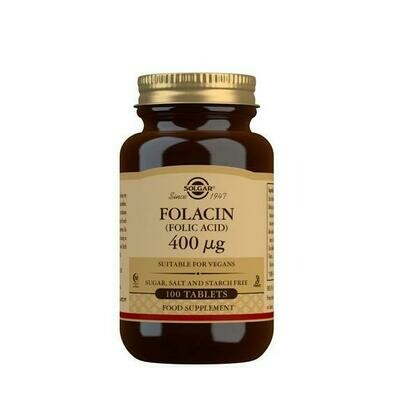 SOLGAR FOLACIN 400 MCG 100 TABLETS (AC. FOLICO)