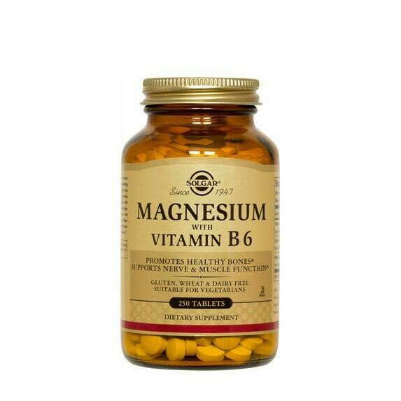 SOLGAR MAGNESIO  B6 250 COMPRIMIDOS