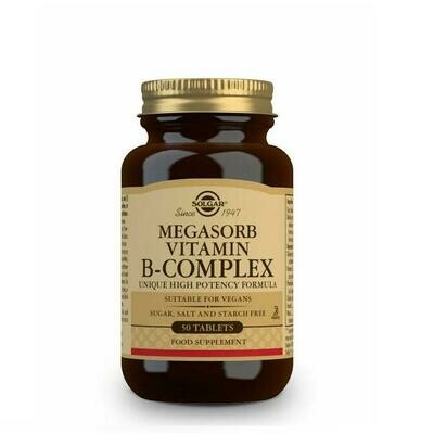 SOLGAR MEGASORB VITAMIN B-COMPLEX 50 COM