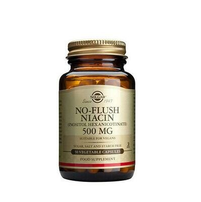 SOLGAR NIACINA NO RUBORIZANTE 500MG CAPS.VEGETAL
