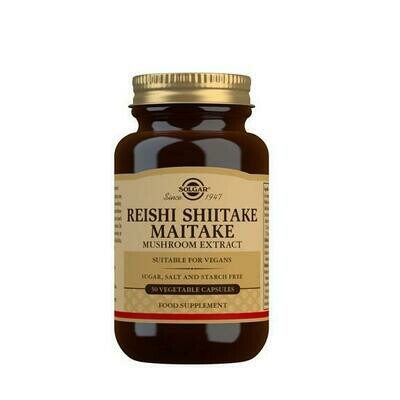 SOLGAR REISHI,SHIITAKE Y MAITAKE 50CAPS VEGETALES