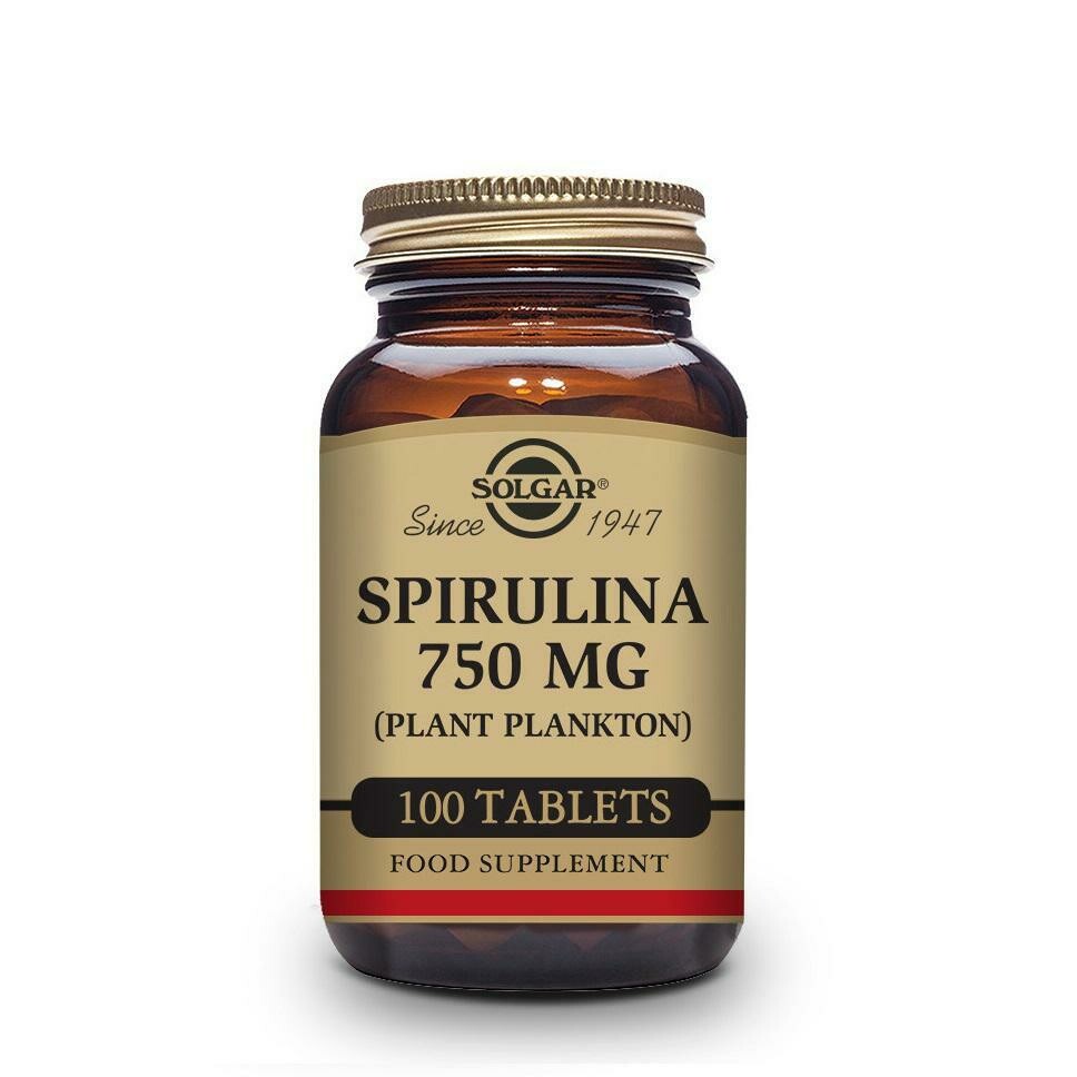 SOLGAR SPIRULINA 750 MG 100 TABLETAS