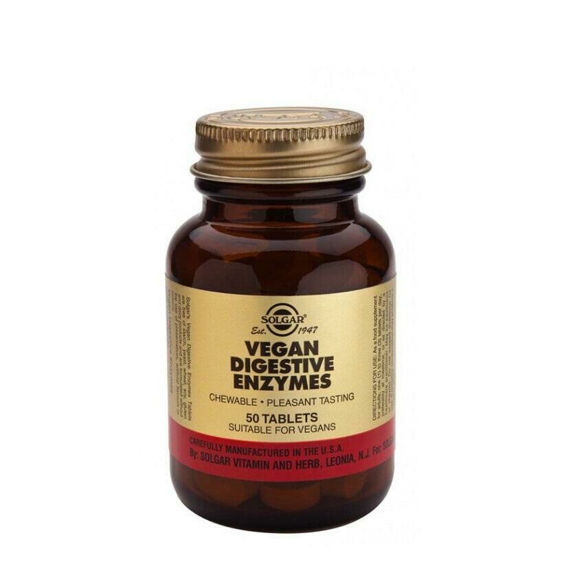 SOLGAR VENGAN ENZIMAS DIGESTIVAS 50 COMP MASTICAB