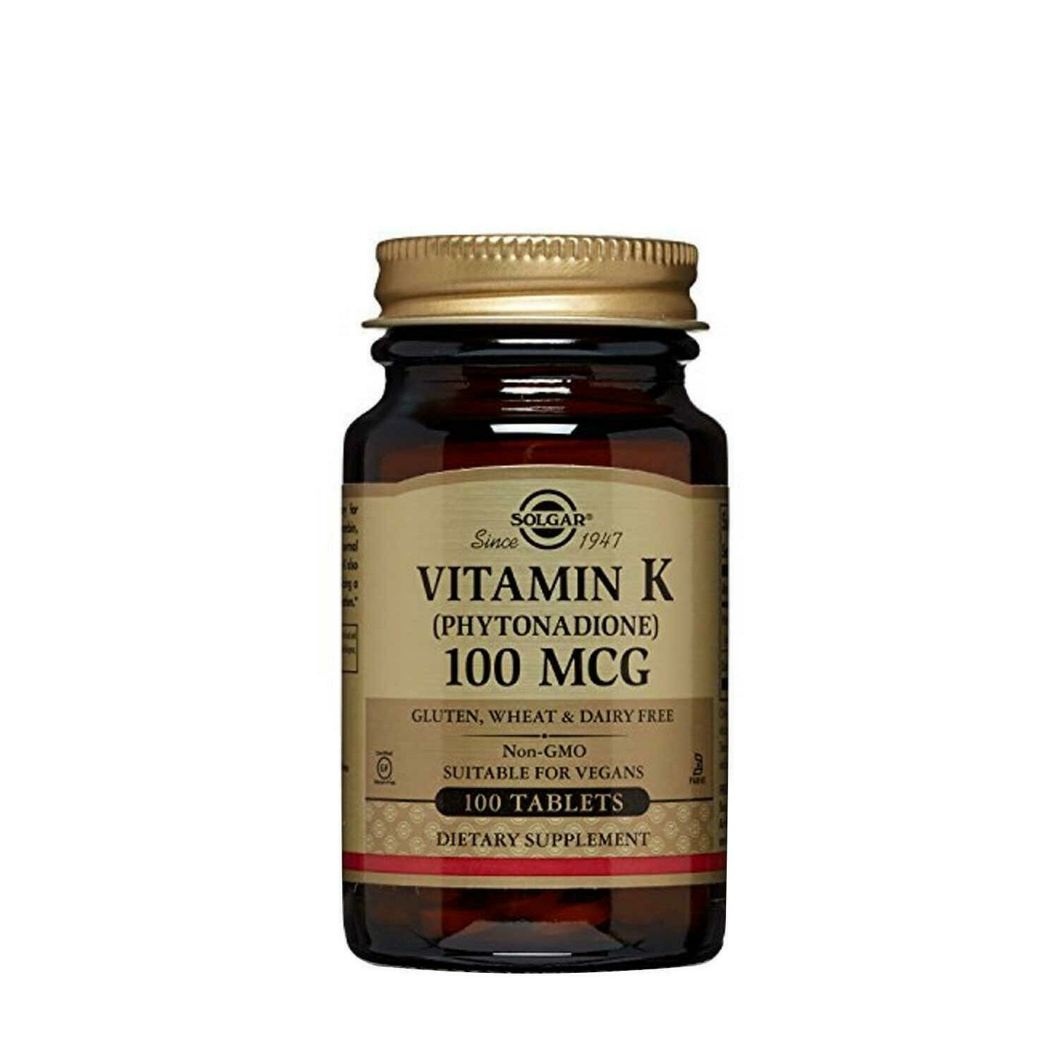 SOLGAR VITAMIN K1 100 COMP