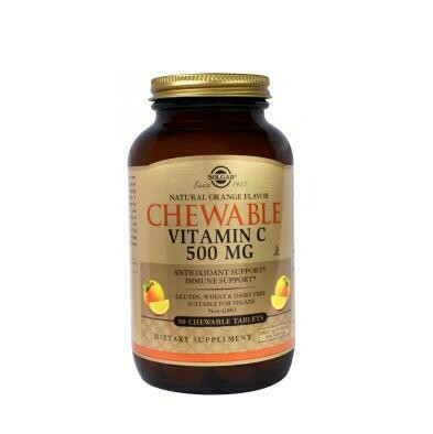 SOLGAR VITAMINA C 500MG MASTICABLE SABOR NARANJA