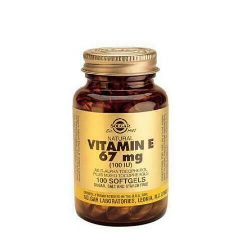 SOLGAR VITAMINA E 100U.I. 67MG 100CAPSULAS
