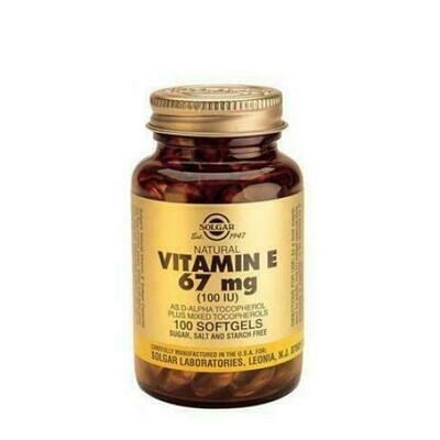SOLGAR VITAMINA E 100U.I. 67MG 100CAPSULAS