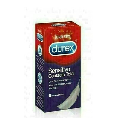 DUREX SENSITIVO CONTACTO TOTAL PRESERVATIVOS 6 U