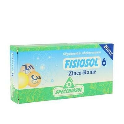 FISIOSOL ZINC COBRE 20 VIALES