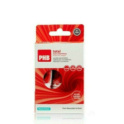 PHB PACK TOTAL PASTA DENTAL RECAMBIO 15 ML 3 U