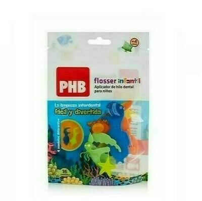 PHB FLOSSER INFANTIL HILO DENTAL CON APLICADOR 16 U
