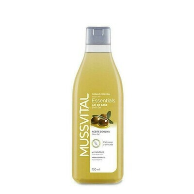 MUSSVITAL ESSENTIALS GEL BAÑO ACEITE DE OLIVA 750 ML