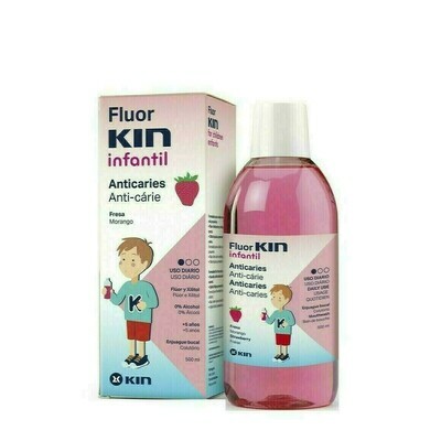 FLUOR KIN INFANTIL ENJUAGUE BUCAL FRESA 500 ML