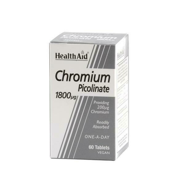 HEALTH AID CHROMIUM PICOLINATE 60 TABL