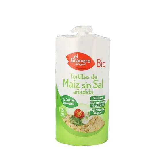 TORTITAS BIO MAIZ SIN SAL 120 GR EL GRANERO