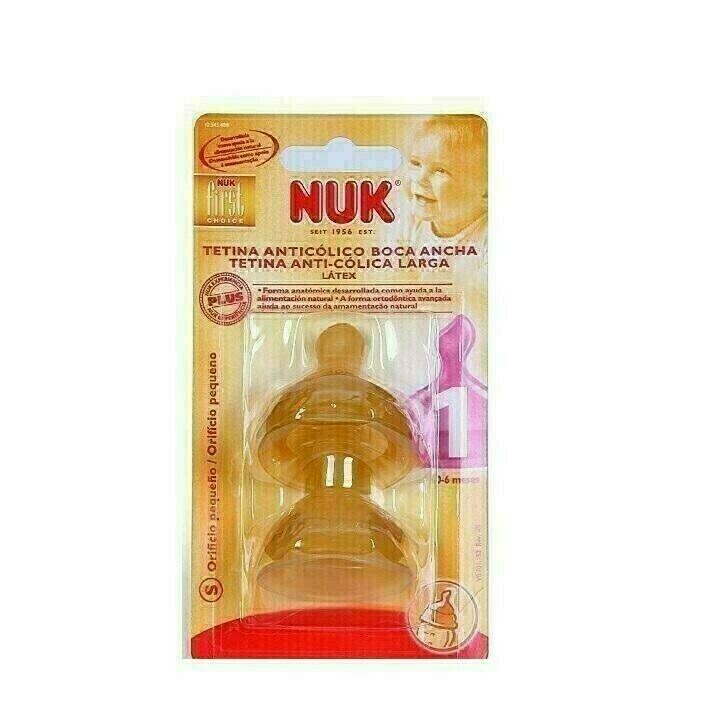 TETINA SILICONA ANTICOLICO NUK FIRST CHOICE  T-1 S 2 TETINAS
