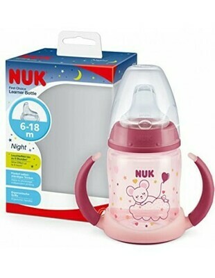 BIBERON FC PP SILICONA NUK ENTRENA NIGHT 6-18 M 150 ML 1 UNIDAD