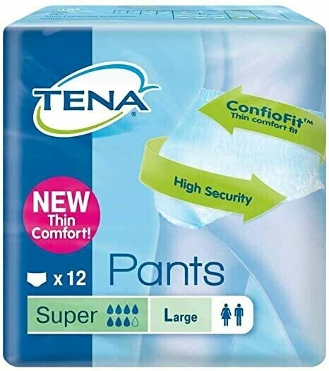 ABSORB INC ORINA LIGERA TENA PANTS SUPER T- GDE 12 U