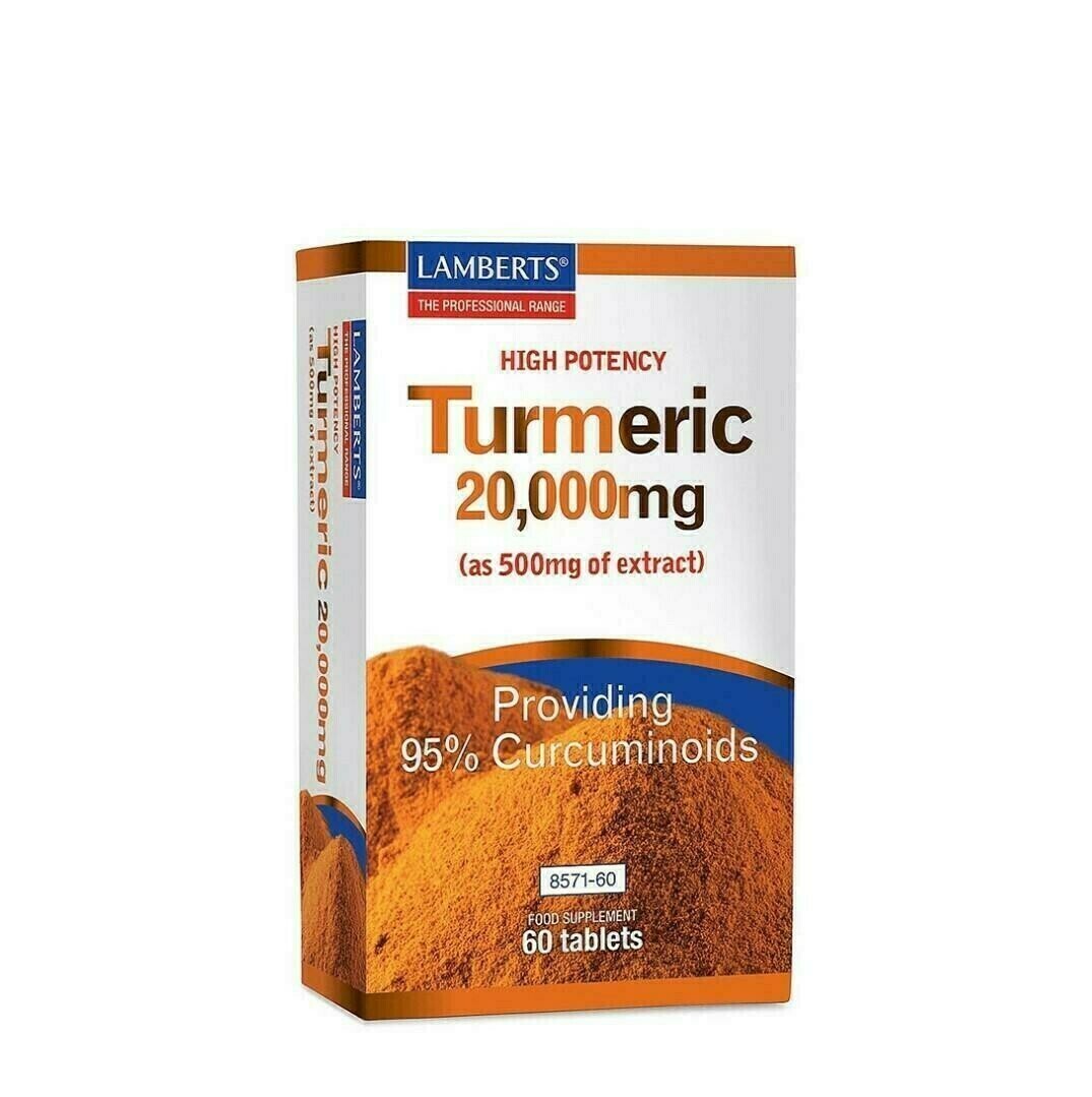 LAMBERTS TURMERIC HIGH POTENCY 20.000MG 60TABLETS