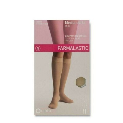 MEDIA CORTA (A-D) COMP NORMAL FARMALASTIC BEIGE T- MED