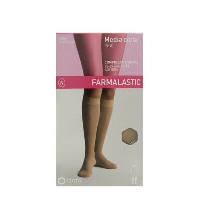 MEDIA CORTA (A-D) COMP NORMAL FARMALASTIC BEIGE T- GDE