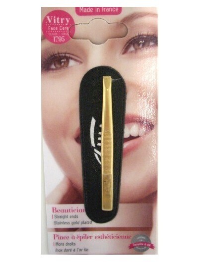 VITRY PINZA DEPILACION RECTA DORADA REF 4012