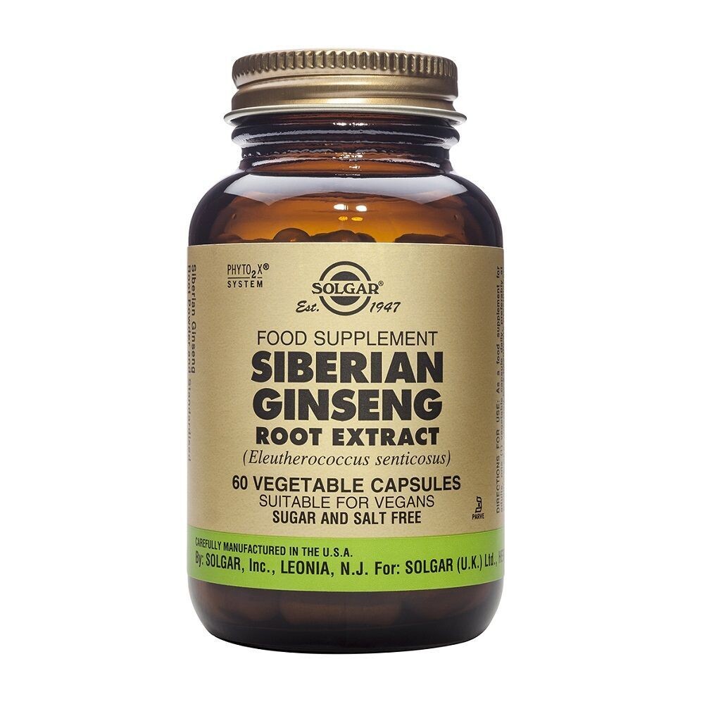 SOLGAR GINSENG SIBERIANO 60 VEGETABLE CAPSULES