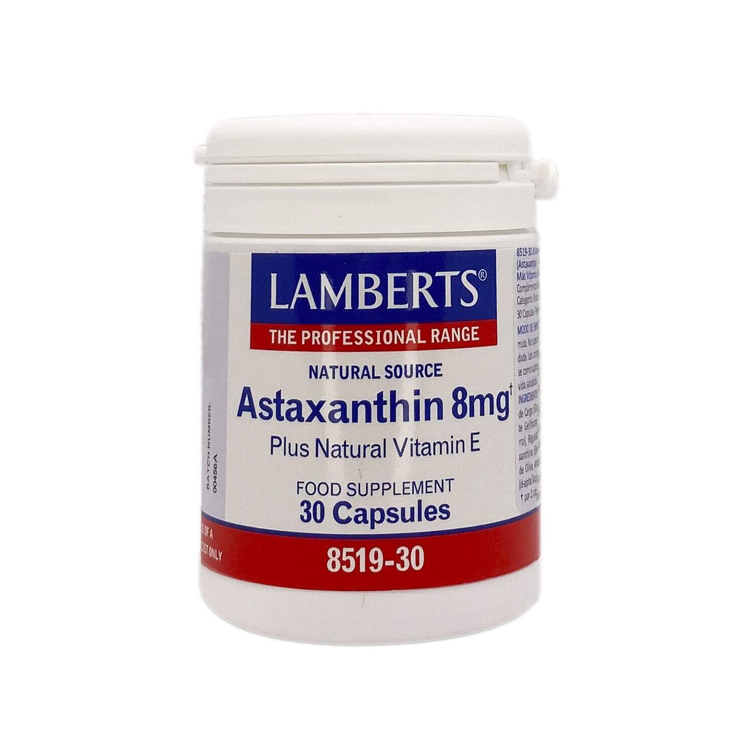LAMBERTS ASTAXANTINA 8 MG CON VIT E 30 CAPS