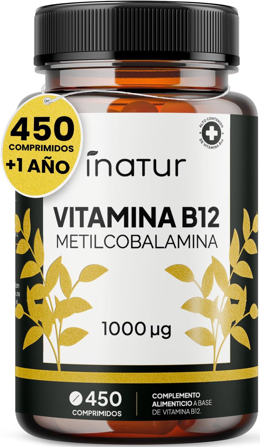INATUR VITAMINA B12 1000 MICROGRAMOS 450 COMP