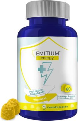 EMITIUM ENERGY 60 CARAMELOS DE GOMA SABOR PIÑA