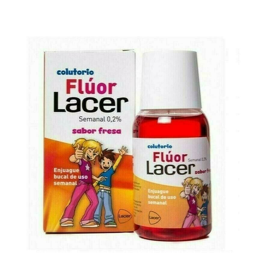 LACER COLUTORIO FLUOR SEMANAL 0,2 % FRESA 100 ML