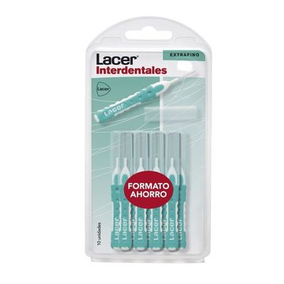 CEPILLO INTERDENTAL LACER EXTRAFINO RECTO 10 U